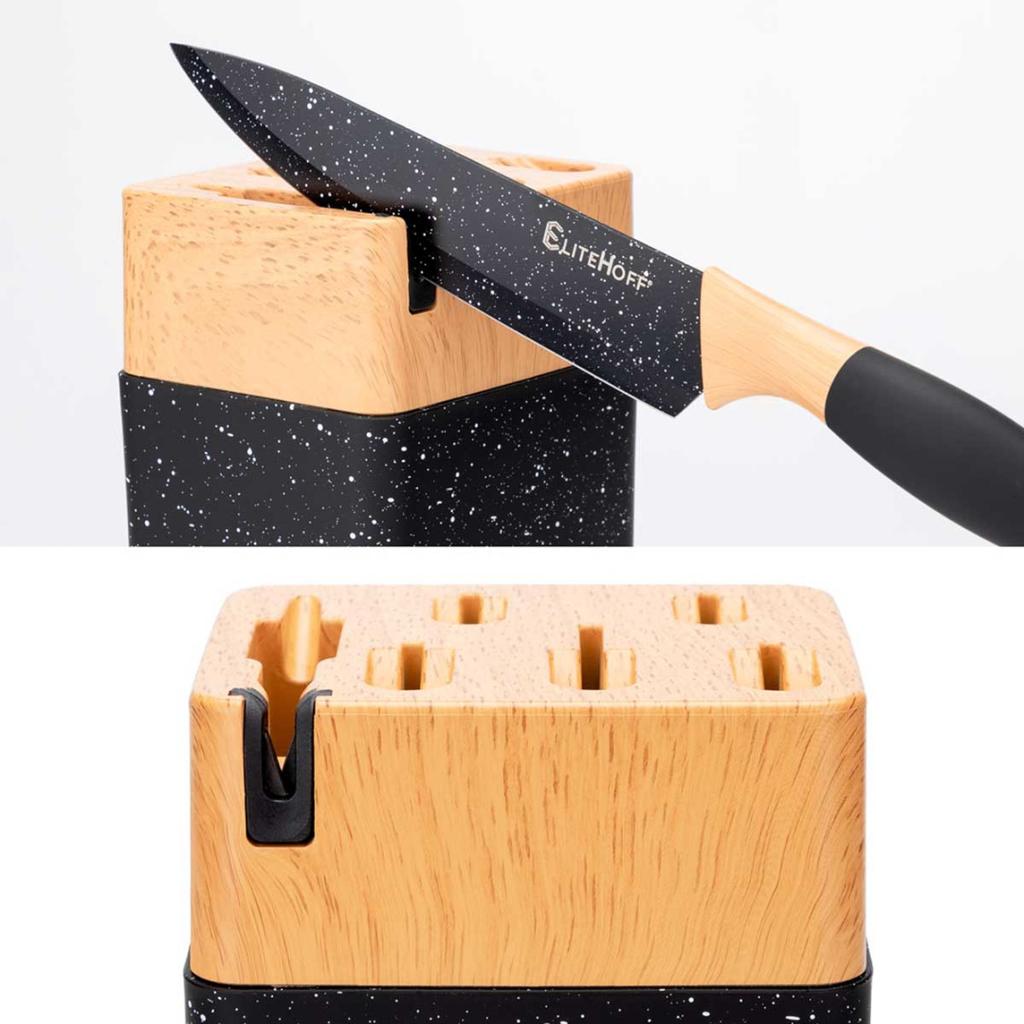 Kitchen Knife Set In A Stand With Sharpener E-6267