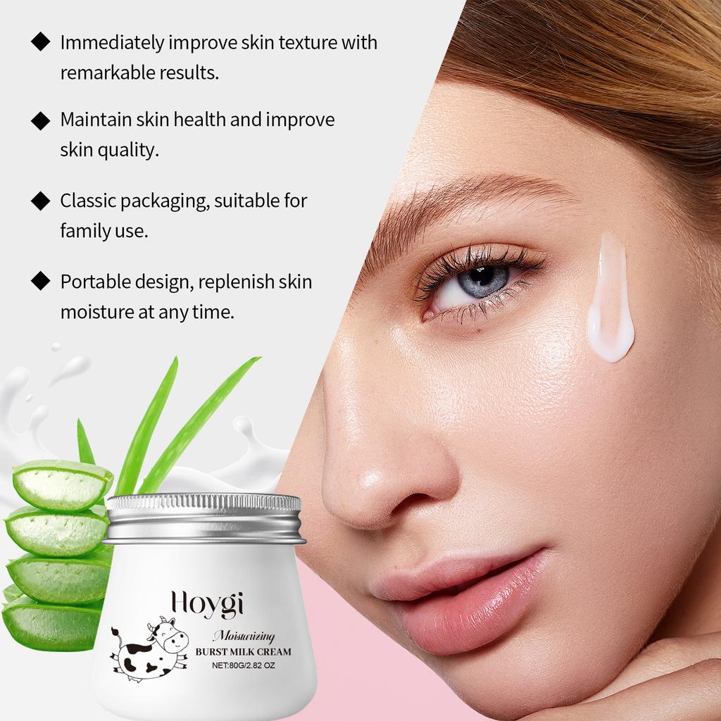 80G Hydrating Moisturizing Milk Cream with Vitamin C, Revitalize Skin Tone and Even Skin Color, Nourishing and Hydrating Concealer Cream