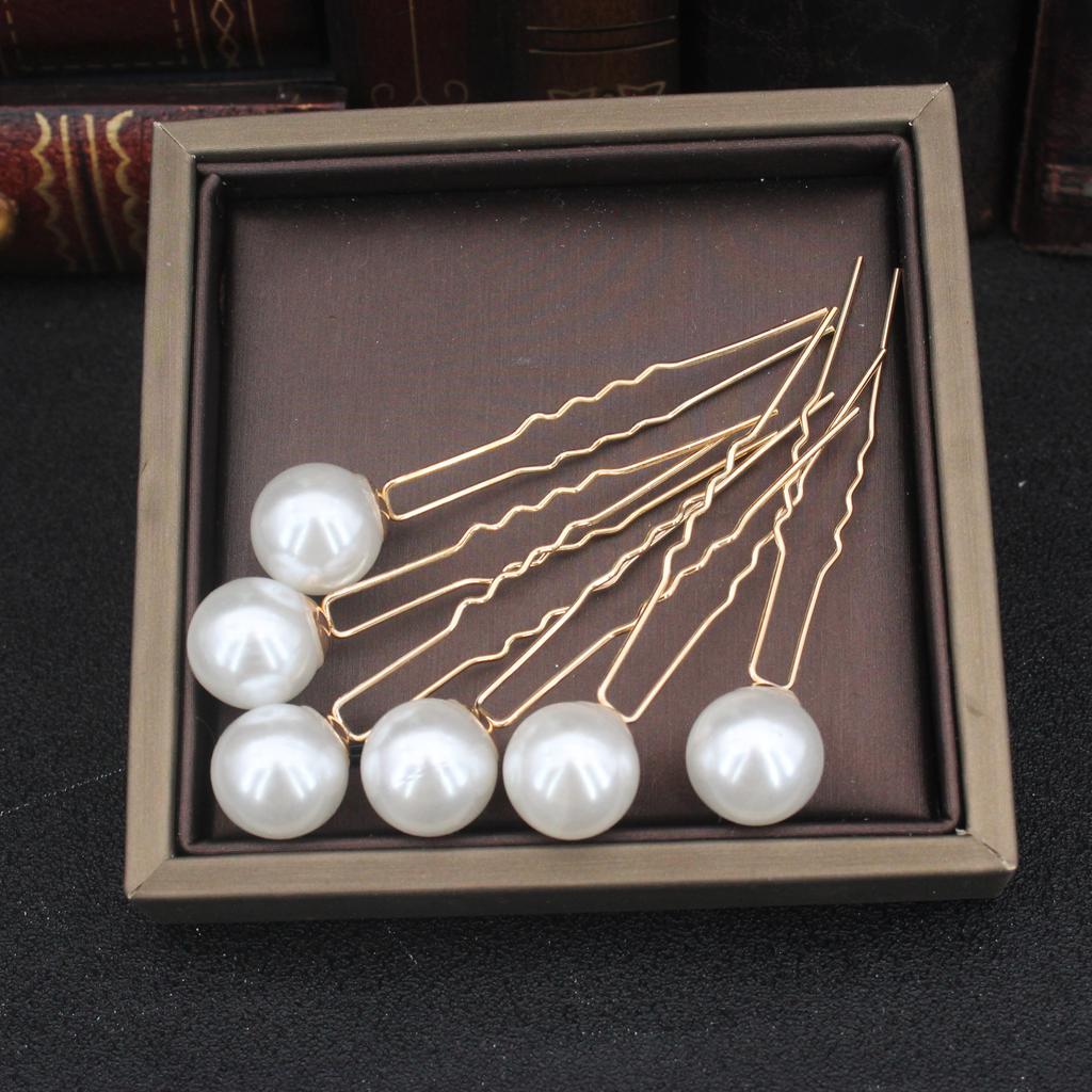 Women U Shape Hair Clips Bobby Pins for Women Girls Brides Hairstyling Tools Accessories Crystal Pearl Hairpins Metal Barrettes