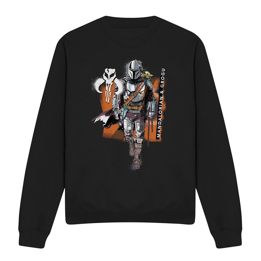 The Mandalorian & Grogu Unisex Adult Pair Graffiti Spray Sweatshirt