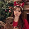Plush Bowknot Hair Hoop Elk Christmas Headband Cute Christmas Hairband  Kids