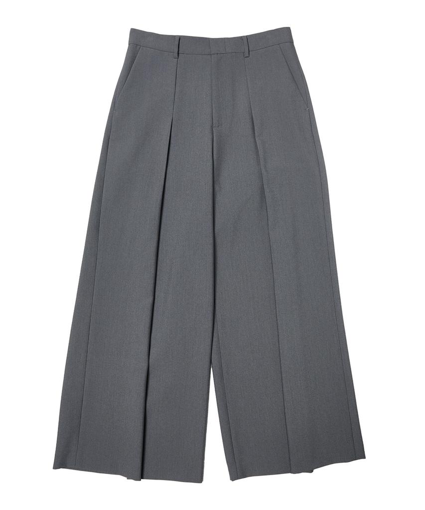 TEN PAST SEVEN Wide Tuck Slacks - Gray