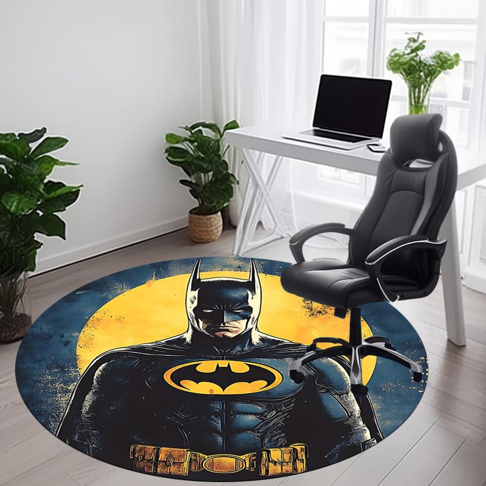 1pc Batman Moon Office Round Area Rug, Under Office Chairs Bedroom Living Room Home Decor, Room Deco, Available in Various Sizes