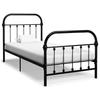 VidaXL Bed Frames Black Metal 100 X 200 Cm