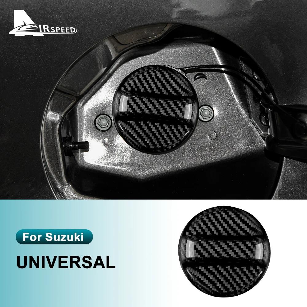 Real Hard Carbon Fiber Car Fuel Tank Cap Universal Trim Sticker For Suzuki Swift Alto Ignis S-Cross Alivio Kizashi Accessories