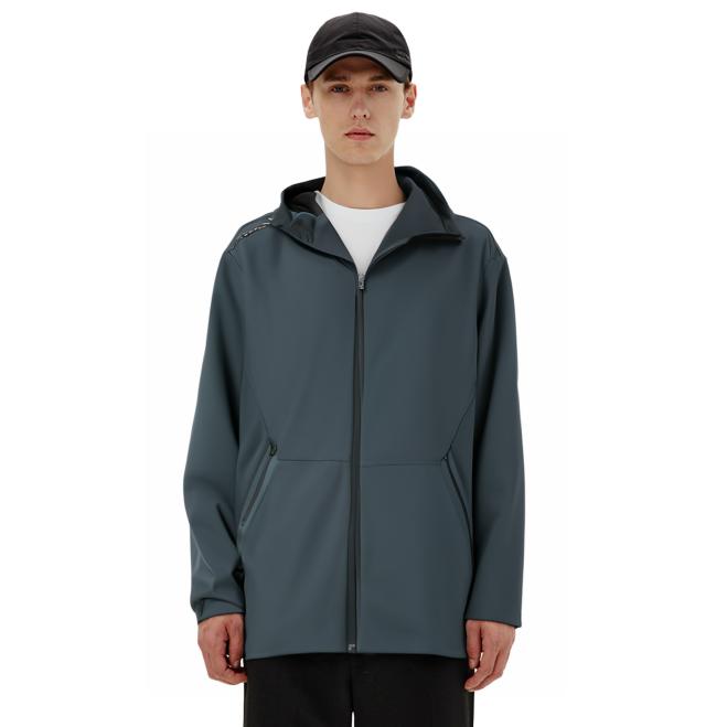 FILA Solid Color Hooded Casual Down Jacket Men outerwear Fog-Blue F11M342906F-BU