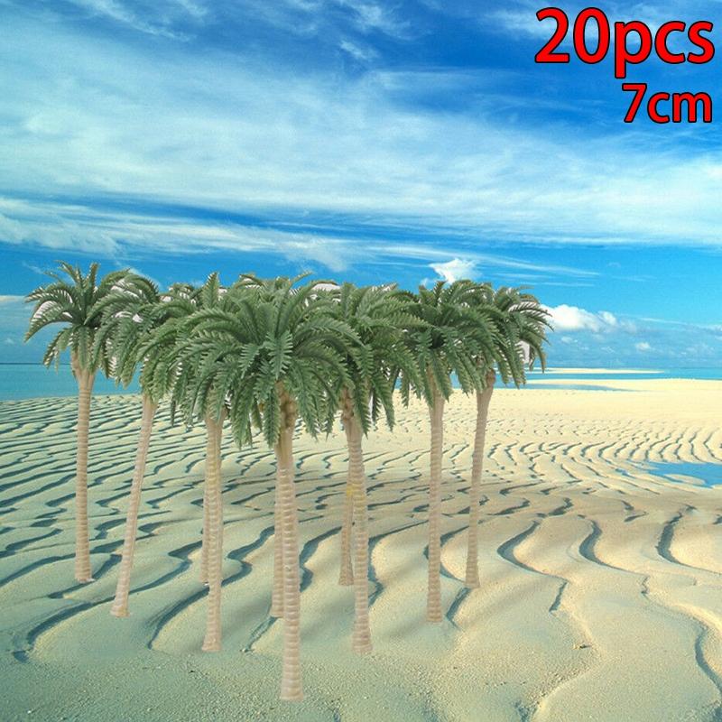 20Pcs Garden Model Trees Miniature Decoration Supplies Coconut Palm