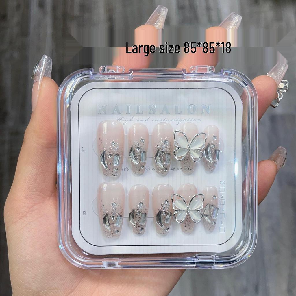 Cutie Exquisită de Depozitare și Expunere pentru Nail Art - Cadou Elegant pentru Piese de Unghii