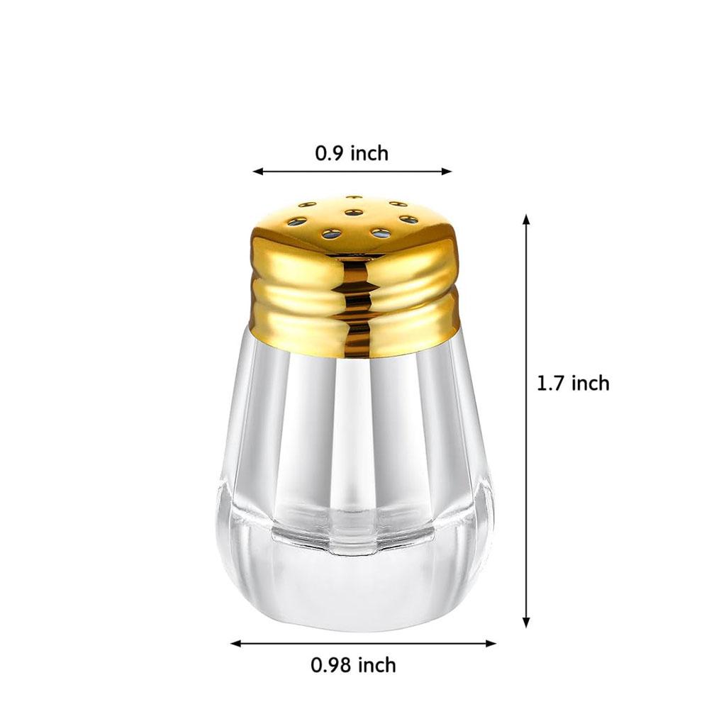 Mini Salt and Pepper Shakers Small Clear Individual Seasonings Shakers Tiny Spice/Seasoning Shakers for Kitchen Wedding Picnic