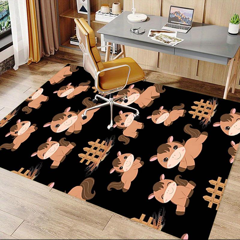1PC Horse Farm Non-Slip Floor Carpet Compatible for Office&Living Room&Bedroom&Dining room - Flat-Weave Machine-O355