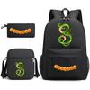 Dragon Ball Super Z Printed Backpack 3-Piece Set Casual Outdoor School Bag 3-Piece Set