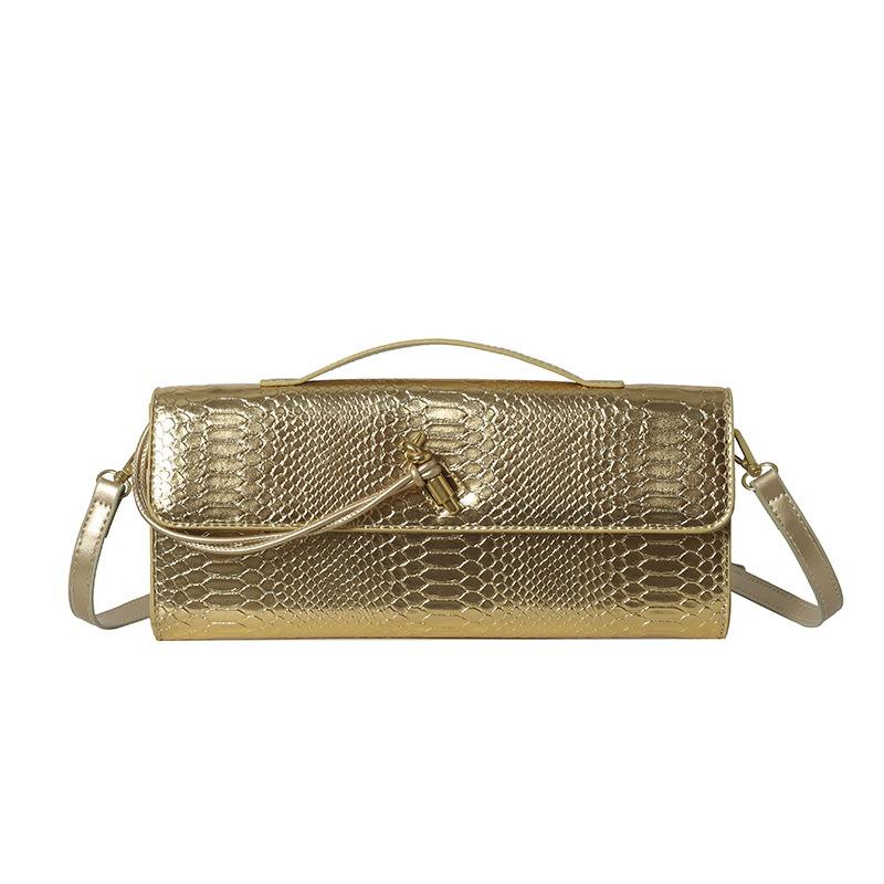 New fashion crocodile pattern organ bag dinner bag shoulder messenger bag