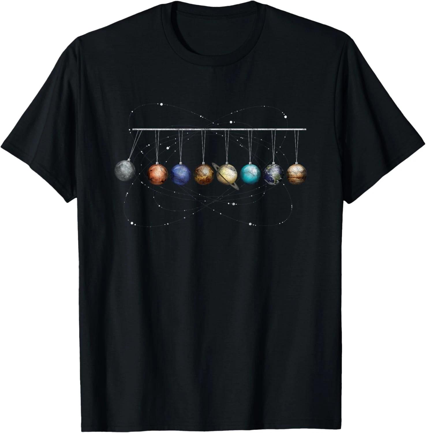 Funny Planets Planetary System Solar Pendulum Graphic Gift Unisex T-Shirt 4XL