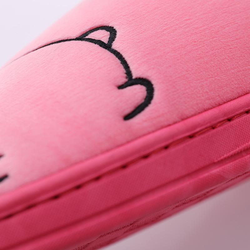 "Korean Cartoon Bear Plush Cotton Slippers: Indoor/Outdoor, Cozy, Warm, Unisex"