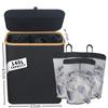For 160 Liters 3-grid Classification Laundry Basket Dirty Laundry Basket Oxford Cloth Bamboo Magic Inner Bag Dirty Laundry Baske