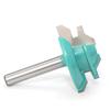 Middle Lock Miter Router Bit - 45 Degree 6mm 1/4 Inch Shank Tenon Cutter for Woodworking Tools