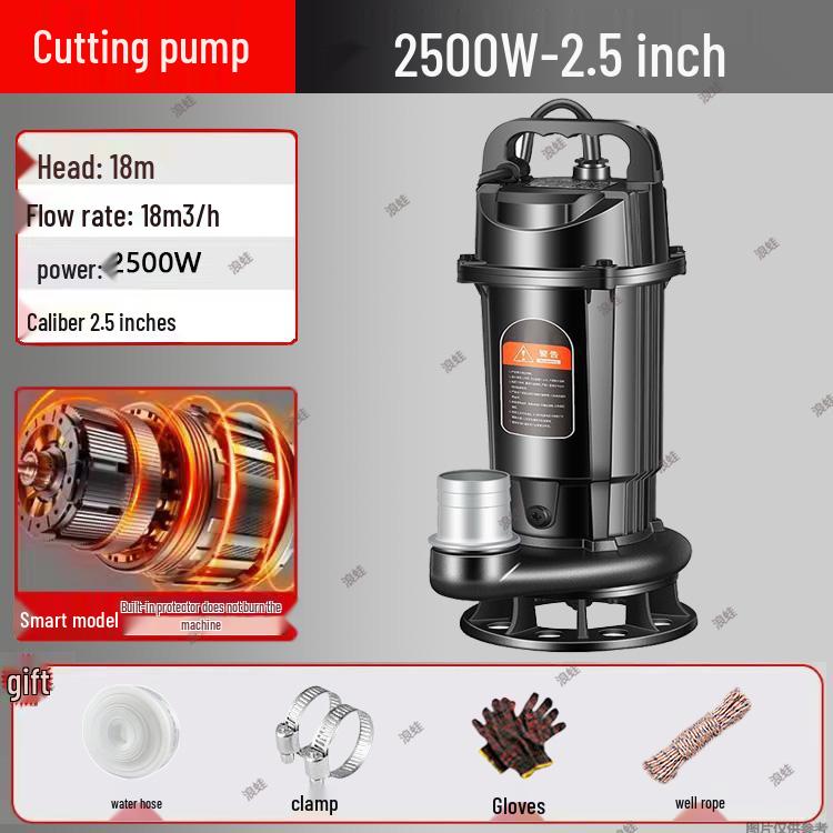 Hochleistungs-220V Abwasser- und Fäkalien-Schneidpumpe für häusliche Klärgruben und Biogas-Gülleentsorgung