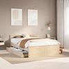 VidaXL Bed Frame Without Mattress with Headboard 140x200 Cm Pine Wood, Bedroom Furniture, Double Bed, Bed Base, 3308765