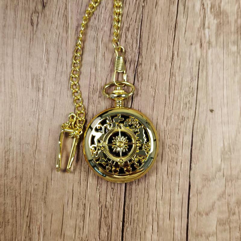 2021 Compass Pocket Watch with Flip Cover for Outdoor Exploration and Mountaineering