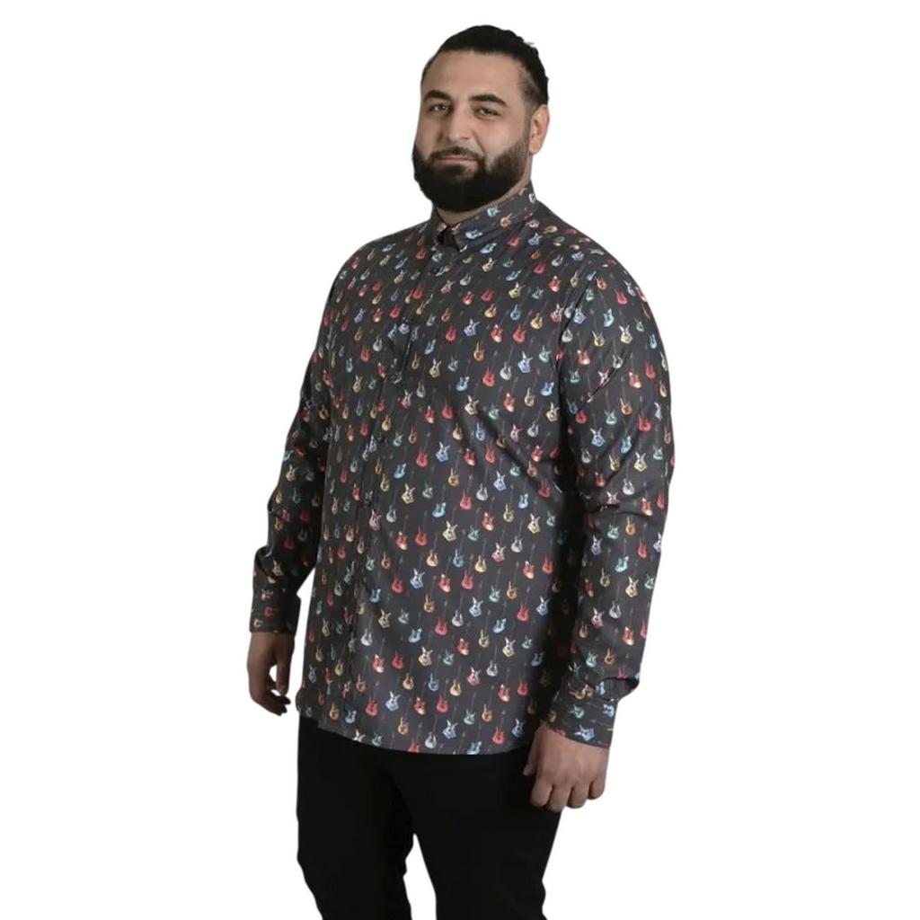 Duke Mens D555 Wakefield Guitar Kingsize Shirt