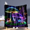 1PC Throw Fantasy Mushroom Flannel Blanket Forest Mushroom arts Bohemia style Soft thin Blankets for Home Car Camping Nap Picnic