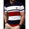 Sommer Herren Freizeit Mode Kreativ Lässig Täglich T-Shirt Locker Lässig T-Shirt 3D Digital Farbe Gedrucktes T-Shirt