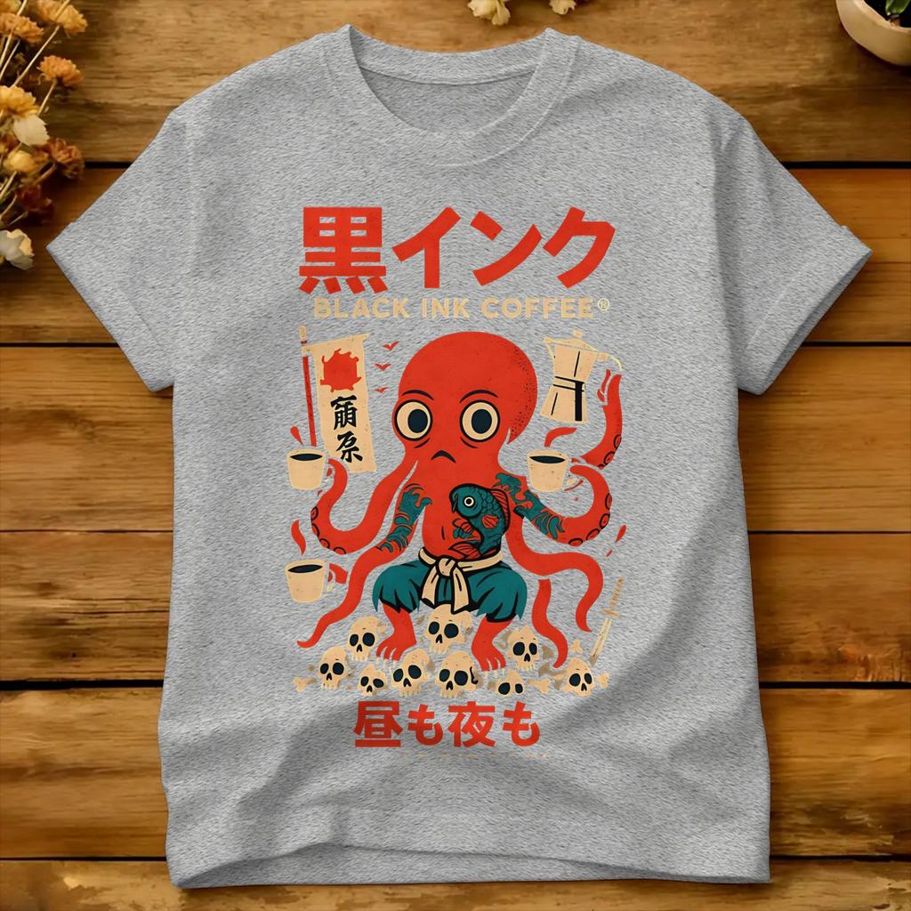 Oversized TShirt Osaka Drunken Octopus 100 Cotton TShirts Takoyaki Hipster Tshirt For Unisexs Summer Awesome Short Sleeve Tops