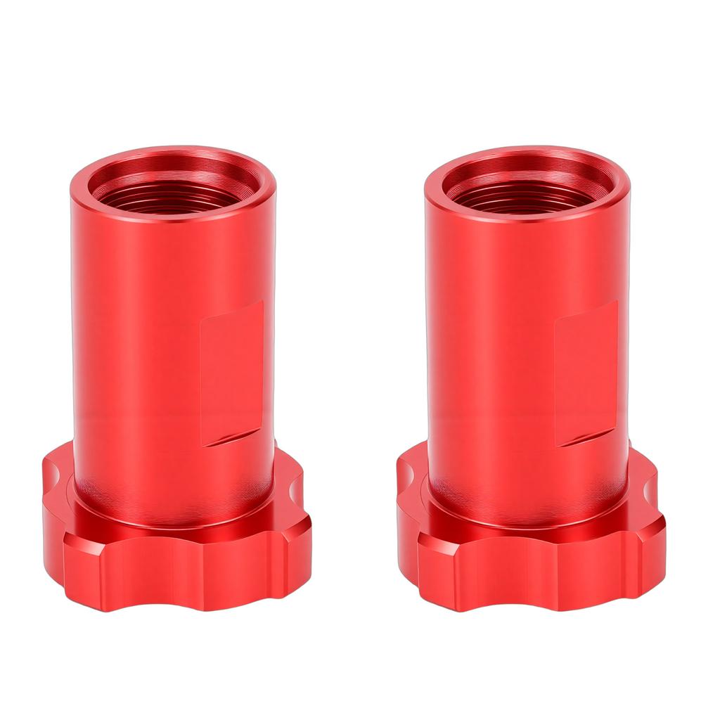 2Pcs Car Spray Gun Cup Adapter 16mm Female Thread 1.5mm Pitch Universal for Paint Red