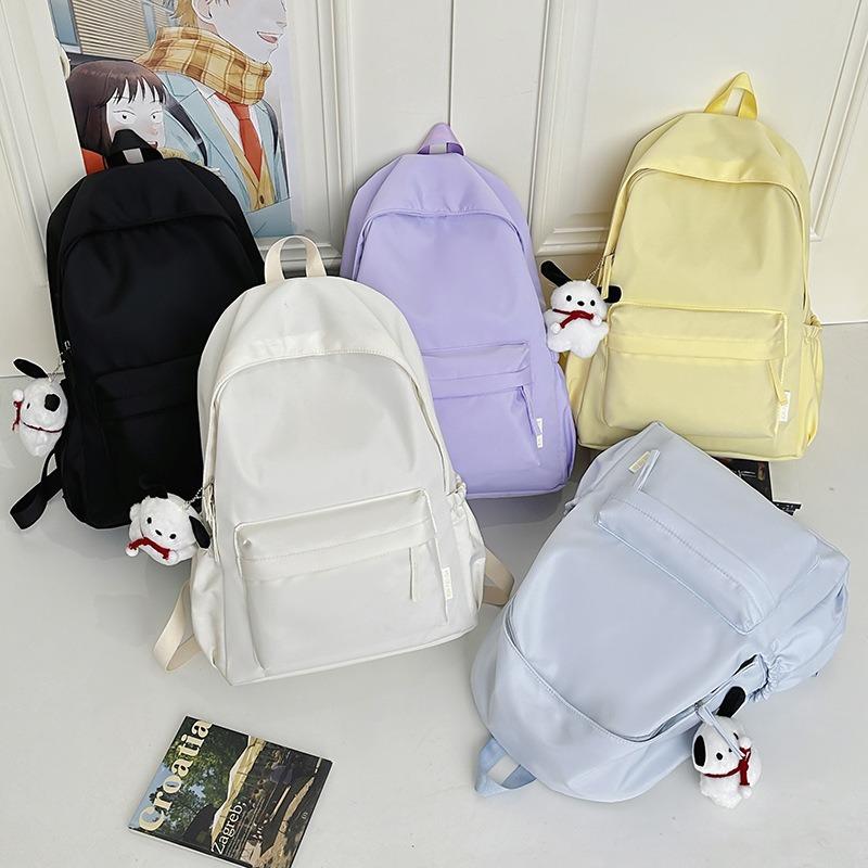High-value Nylon Backpack for Female Students, Large-capacity College Style, Simple and Versatile Schoolbag, Ultra-lightweight New Model
