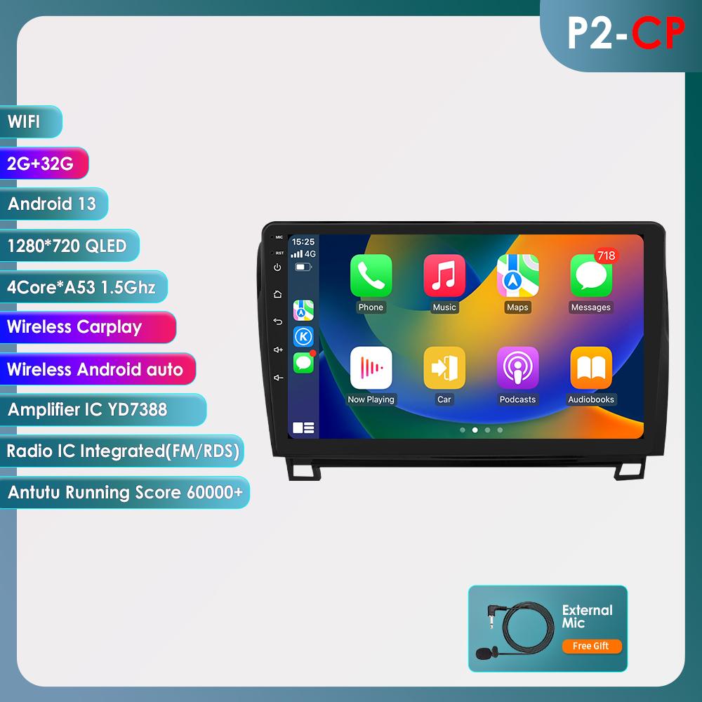 

Hizpo 9-дюймовое головное устройство 2Din Автомобильный Android-радио Мультимедийный плеер для Toyota Tundra Sequoia 2 Din Авторадио Видео GPS Navi WiFi Carplay 4G DSP DVR Cam HC2CP 4Core 2G 32G
