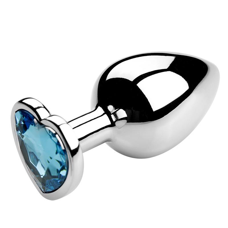Heart-Shaped Metal Anal Plug - Prostate Massager & Dilation Toy for Adults
