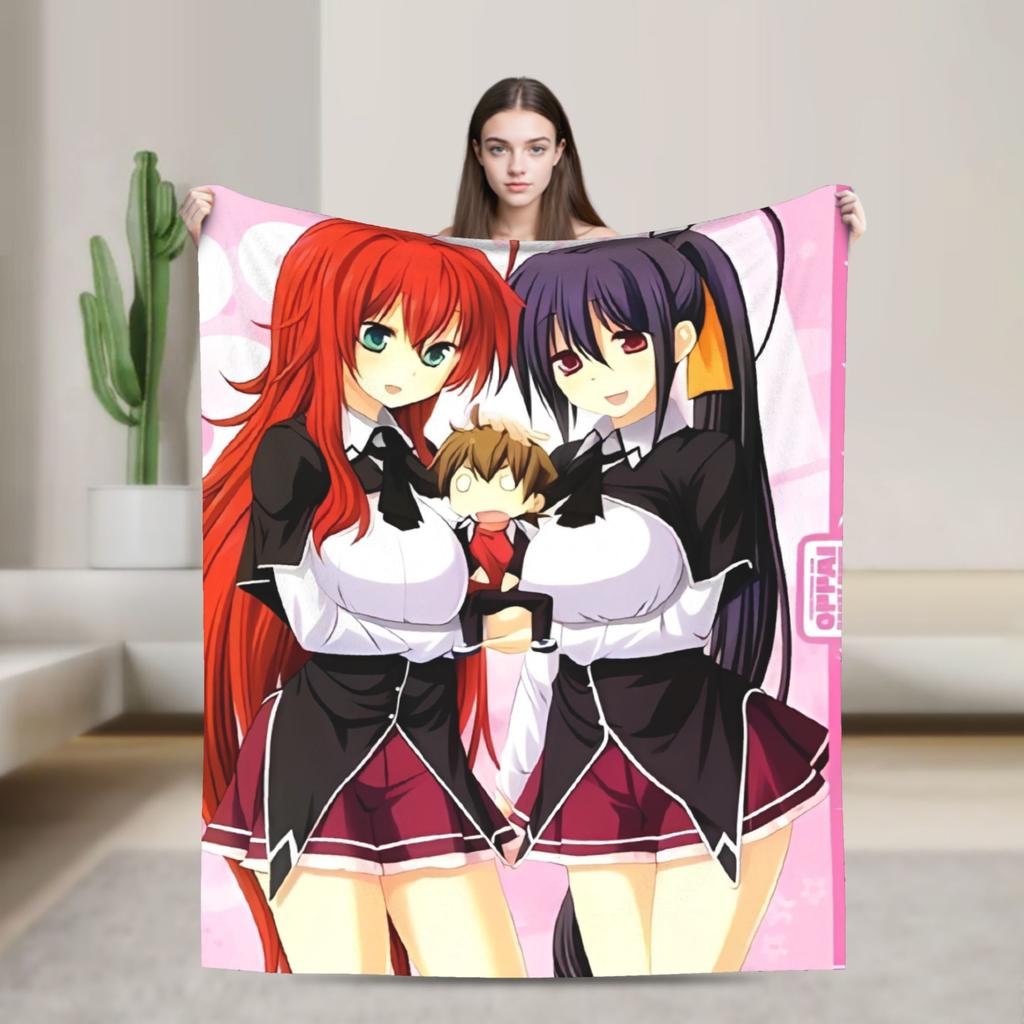 Warme weiche Decke Reise High School DxD Bettwäsche Überwürfe Flanell Tagesdecke für Sofa Sessel Lustige Schlafsofa Abdeckung