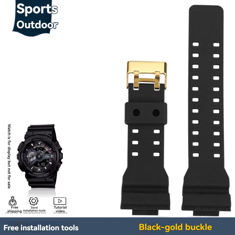 Pentru Casio G-shock Negru Auriu GA-110 GA-100 GA-120 Ga140 ga700 400 Rășină Silicon Curea Ceas Sport Bărbați Bandă Ceas Cauciuc 16mm