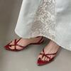 Bailamos  Summer Women Sandals Fashion Narrow Band Ladies  Sandal Shoes Low Heel Outdoor Dress Gladiator Shoes Mujer