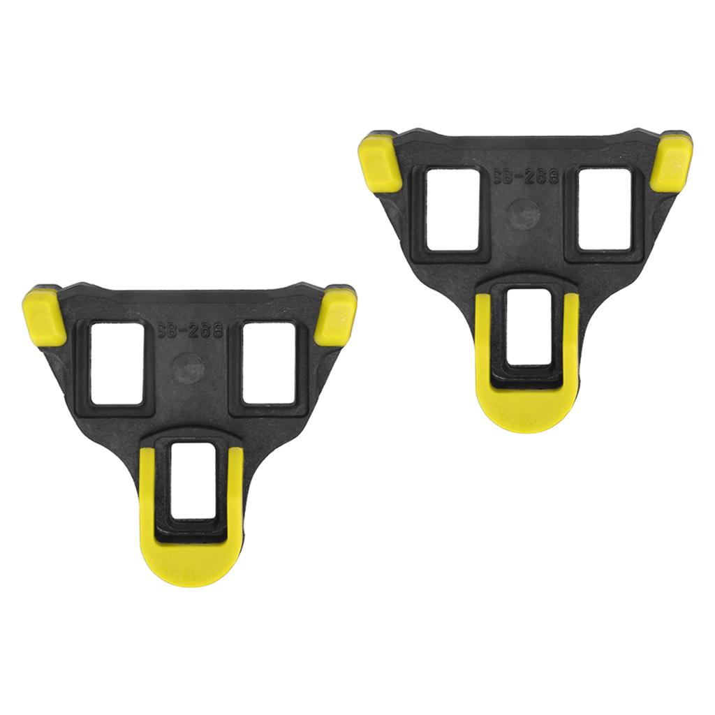 TB‑011 Universal Road Bike Cleats 6 Degree Float Self Locking Cycling Pedals Cleat SetBlack Yellow