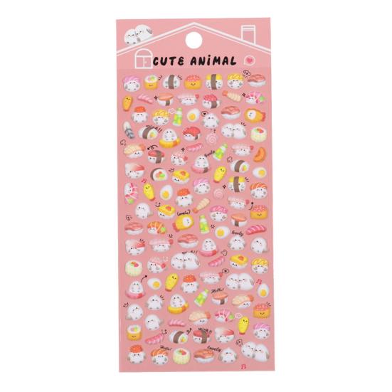 

3D Пухлые Наклейки Милый Кролик Кошка Животные Наклейки для Детей Водонепроницаемые Пенные Наклейки для Поделок Дневников И Телефонов B