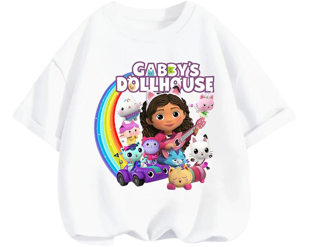 Lightweight Short Sleeve T Shirt Gabbys Dollhouse Cute Kawaii Print Casual Daily Street Clothes Kids Boys Girls 3 14 Years