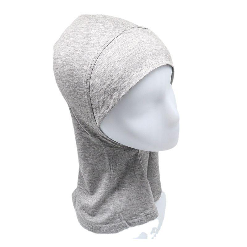 Women's Black Hijab Scarf Muslim Islamic Modal Solid Color Neck Head Under Scarf Cap