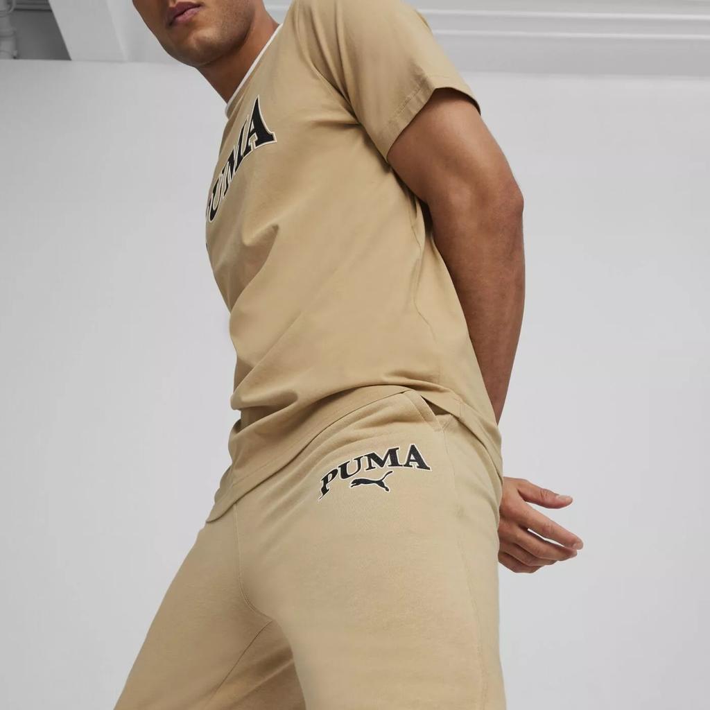 Puma Schnürung Logo Bündchen Freizeit Hose Herren Hosen Braun 678972-83