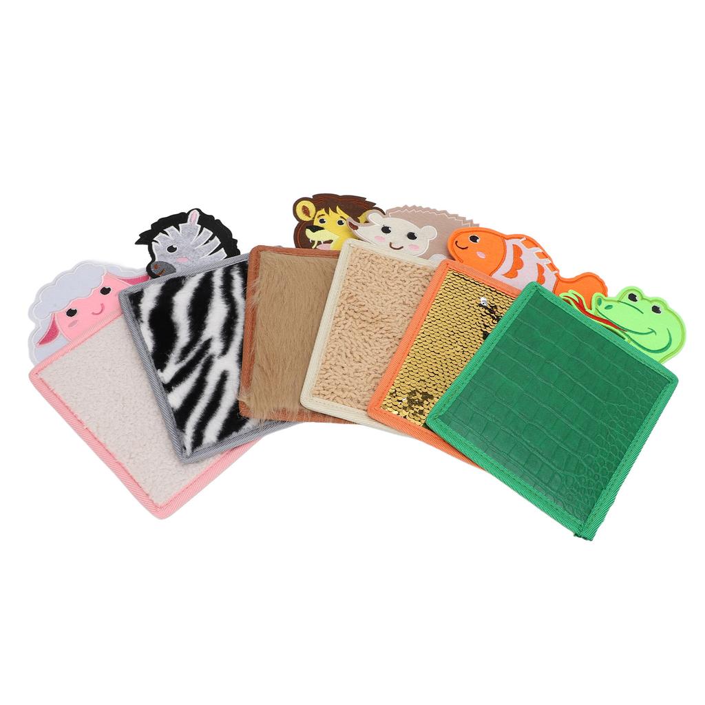 6pcs Kids Small Sensory Mat Various Textures Wrapped Edges Washable Multifuntional Autism Sensory To