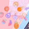 Silicone Earring Molds Resin Drop Jewelry Moulds Fruit/Vegetable Series Jewelry Making Molds for Kids and Teens Crafting