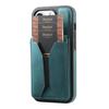 DENIOR D17 For iPhone 15 Pro Magnetic Case Leather Back Cover Detachable Card Bag Kickstand