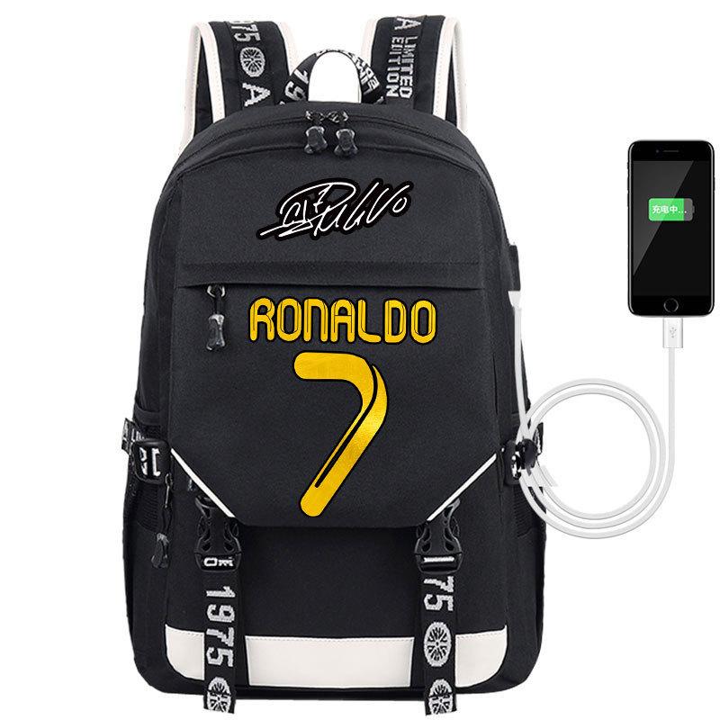 Large Capacity Football Backpack Mbappe School Bag Neymar Signature Backpack