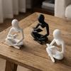 Mini Reader Sculpture Ornament Minimalist Reading Figure Ornament  Bookshelf Decor