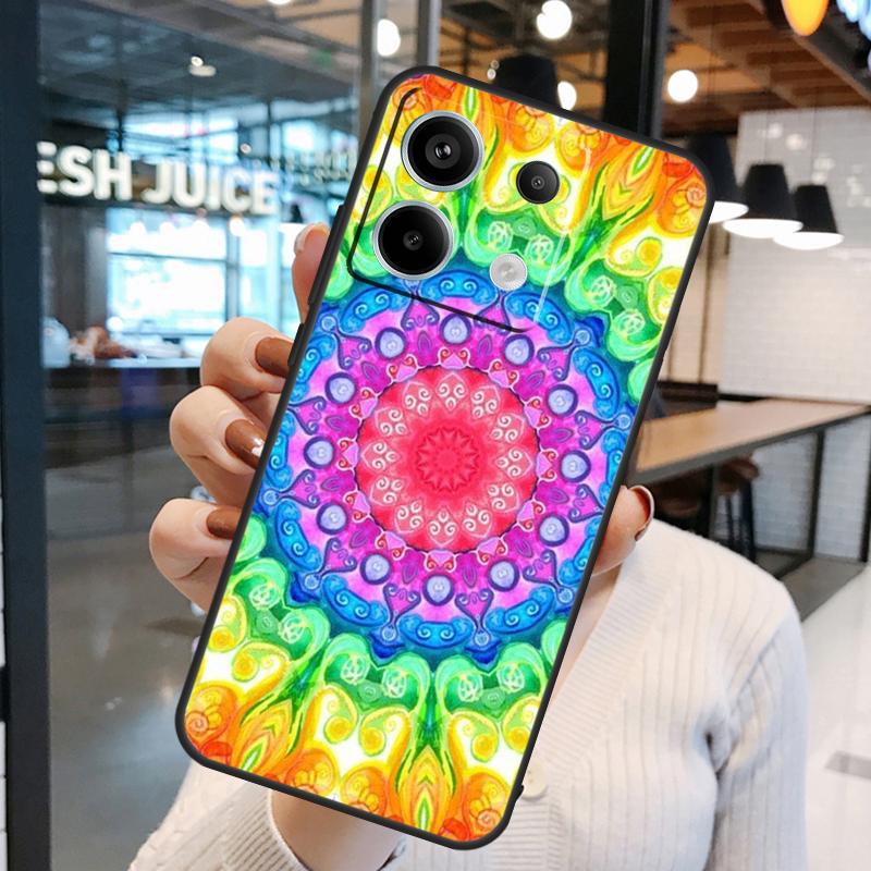 Trippy Tie Dye Floral Mandala Case For Xiaomi Redmi Note 14 Pro 10 11 12 13 15 Pro Plus Redmi 15 10C 12C 13C 14C 15C Cover