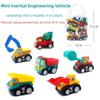 6Pcs Mini Inertial Pull Back Engineering Car Collecti High Quality Durable Design Safe for Children On Child Children Cartoon Playthings Birthday Pres