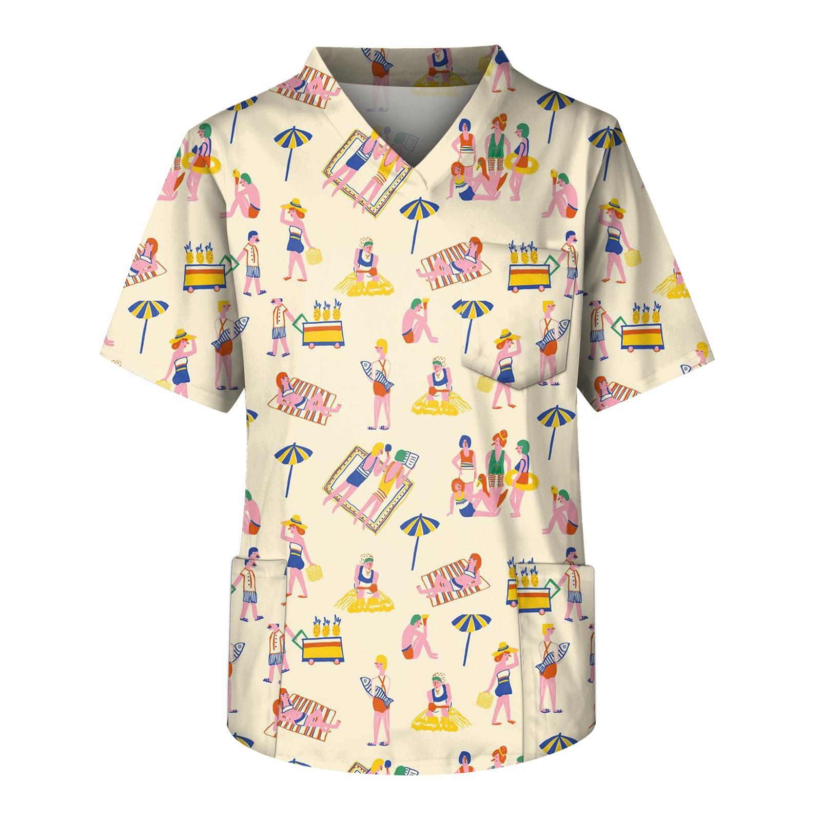 

Модный мужской топ с коротким рукавом и V-образным вырезом с принтом и карманом на груди хаки