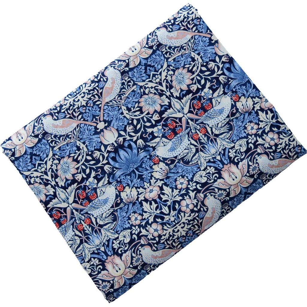 40s Pure Cotton Plain Weave DIY Skirt/Shirt Fabric, Morris Blue Theme