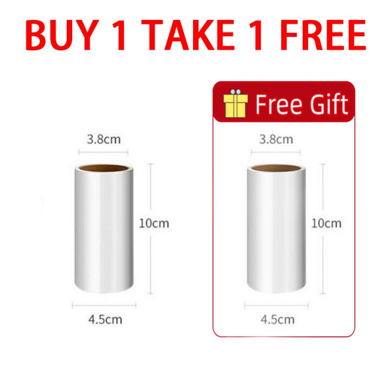 Portable Tearable Roll Paper Sticky Roller Dust Wiper Pet Hair Clothes Carpet Tousle Remover Replaceable Cleaning Brush Tools