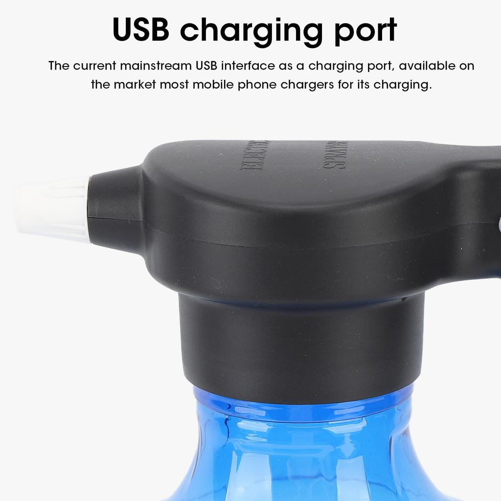 Electric Plant Mister Spray Can Rotating Nozzle Automatic Spray Automatic Garden Sprayer Bottles Transparent Body PP for Yard